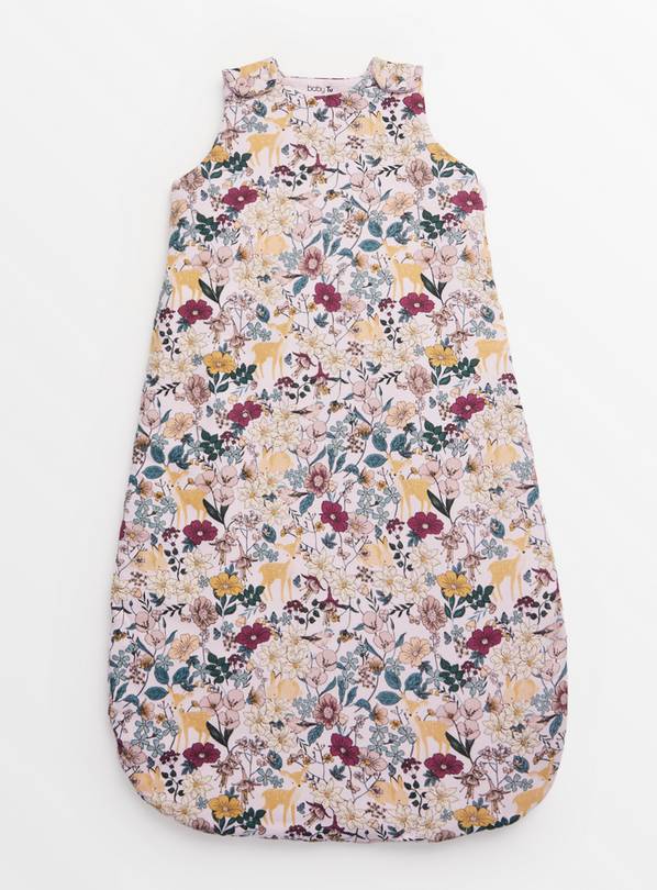 Pink Floral Garden Print 2.5 Tog Sleeping Bag 0-6 Months